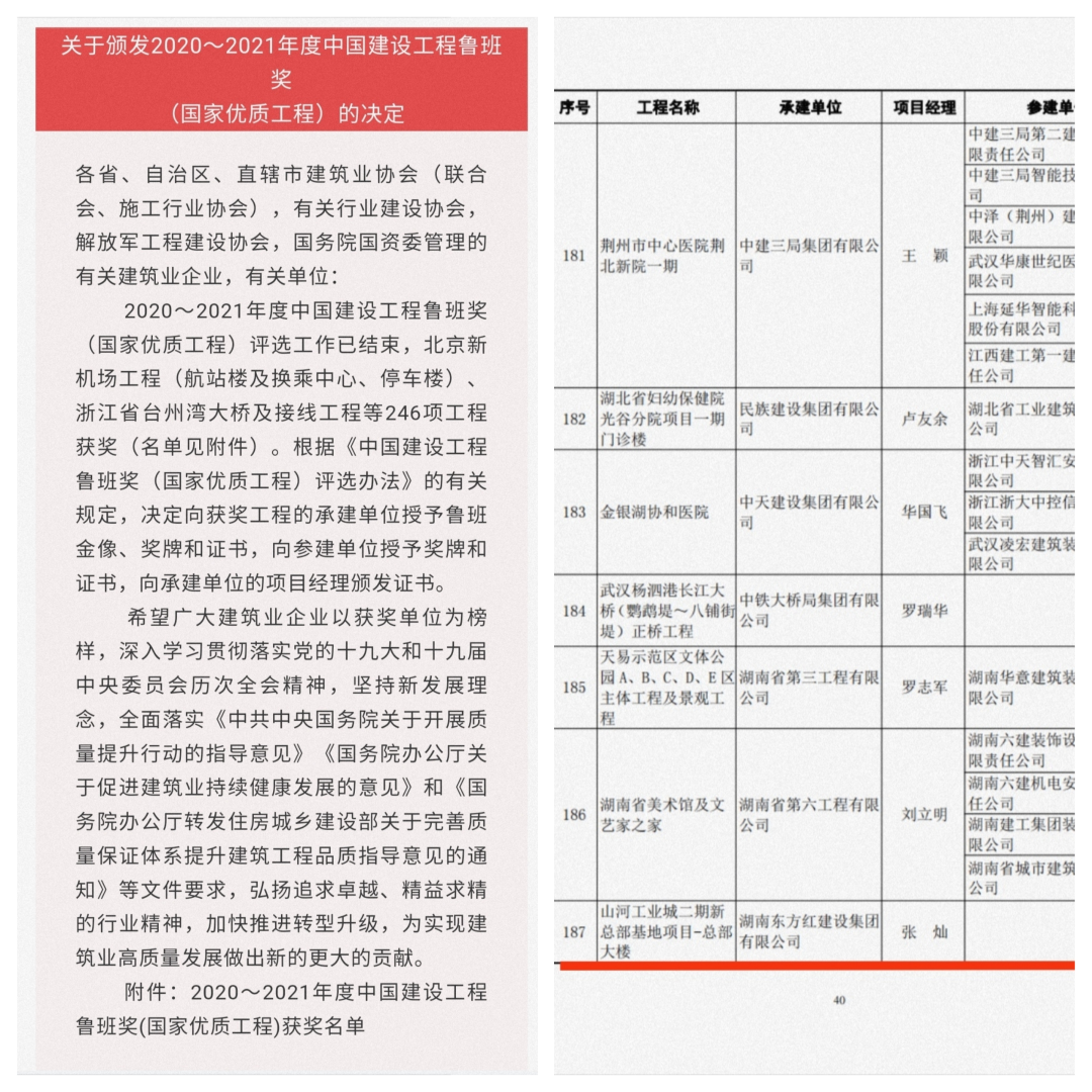 喜提“鲁班奖”，不朽情缘-官方网站智能总部大楼佑装颜”更佑装才”